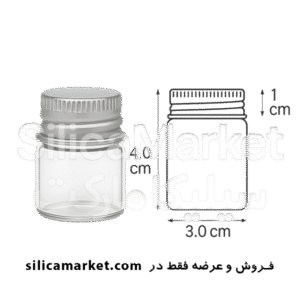 ظرف استوانه پیرکس درب دار مکارتی