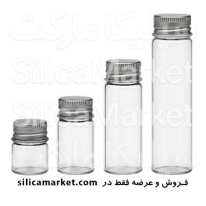 ظروف شیشه ای درب داز جنس بدنه از ویال یا پیرکس و جنس در از آلومینیوم